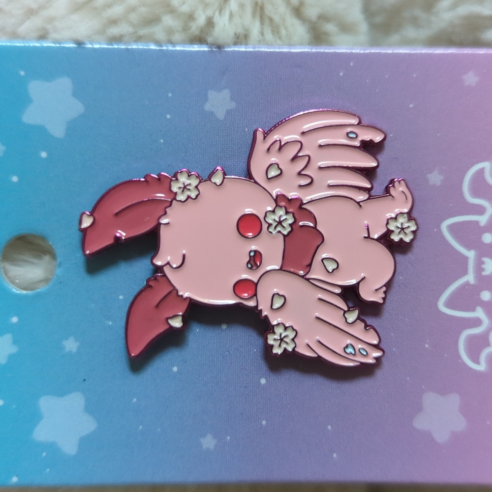 ✨2/$12✨Kawaii Pink Bat Monster Cute Enamel Pin - Picture 2 of 4